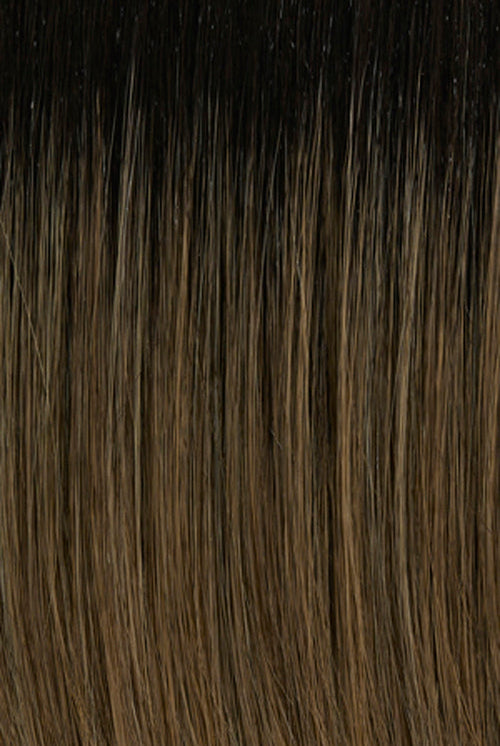 Light Ash Brown w Gold Blonde highlights n Dark Brown roots (2418GR)