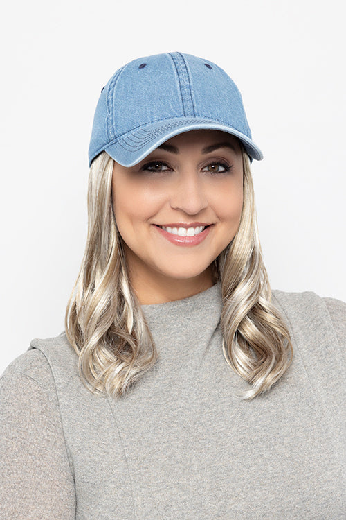 Wavy Hat Denim by Henry Margu in Light ash blonde with platinum blonde highlights (10/613)
