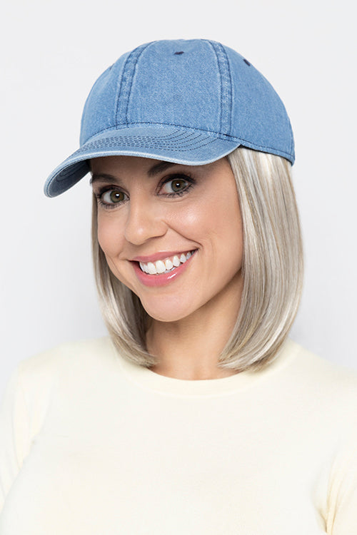 Classic Hat Denim by Henry Margu in Light ash blonde with platinum blonde highlights (10/613)
