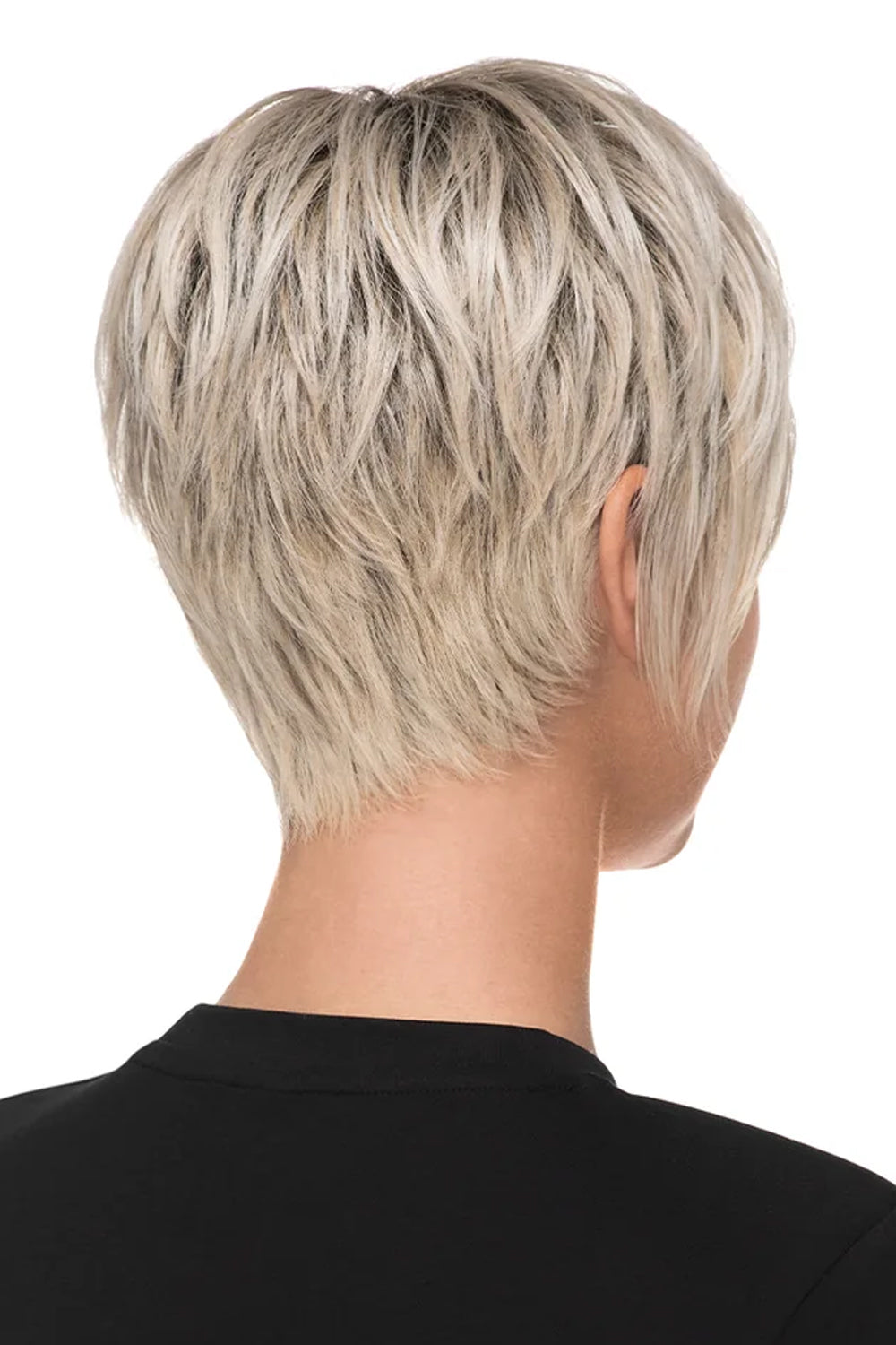 Cool Pixie Wig by TressAllure in Chilled Caramel Swirl (613/1001/R18) Vanilla Blonde White Blonde Blend Rooted Ash Brown