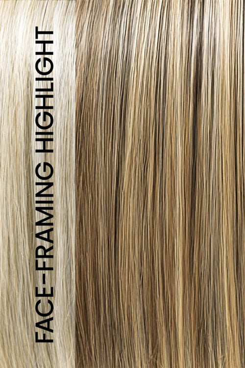 Desert Ombre Lighted (EL17/23/R8) Pale Auburn Beige Blonde Blend, Rooted Medium Brown, Highlighted Light Blonde