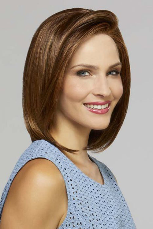 Brooklyn by Henry Margu in Dark Auburn and Medium Brown with Warm Strawberry highlights (31H)