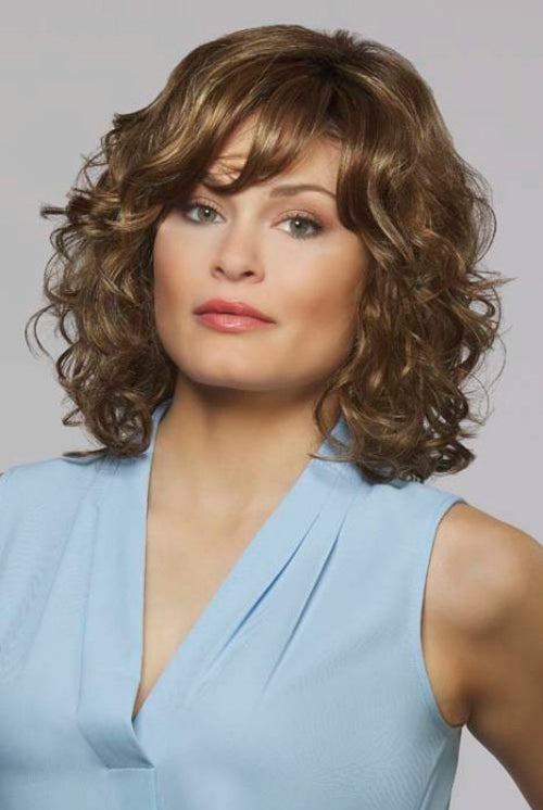 Lola by Henry Margu in Medium Brown w Strawberry n Gold Blonde Highlights n Med Brown roots (8/27/26GR)