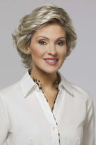 Lindsay by Henry Margu in Highlighted blend of Ash n Platinum Blondes n Chocolate roots (10/613GR)