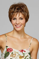 Elena by Henry Margu in Medium Brown with Gold Blonde and Strawberry and Auburn highlights (8/27/33H)