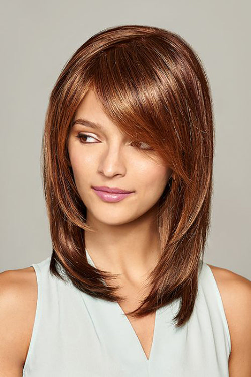 Athena by Henry Margu in Dark Auburn and Medium Brown with Warm Strawberry highlights (31H)
