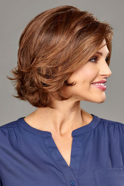 Peyton by Henry Margu in Dark Auburn and Medium Brown with Warm Strawberry highlights 31H