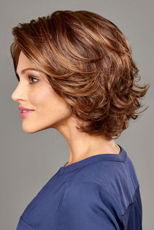 Peyton by Henry Margu in Dark Auburn and Medium Brown with Warm Strawberry highlights 31H