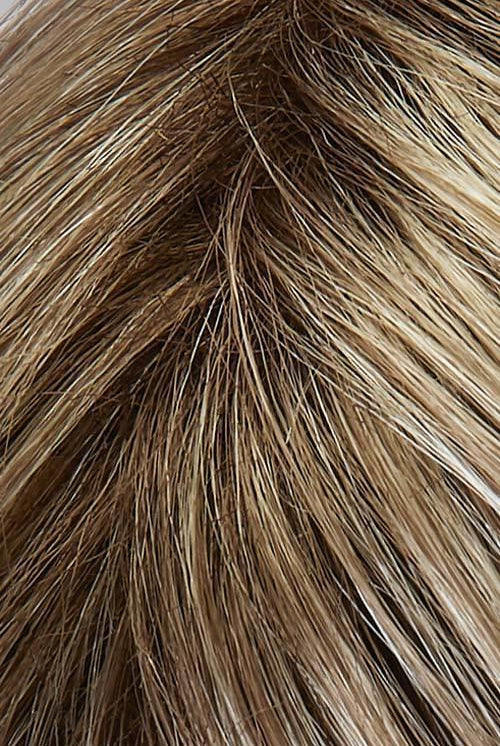 Light Wheat Blonde with Dark Strawberry Blonde highlights and Dark Brown Roots (88GR)