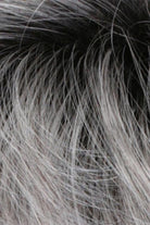 Gray n White w 25% Medium Brown Blend n Off-Black Roots (CHROMERT1B)