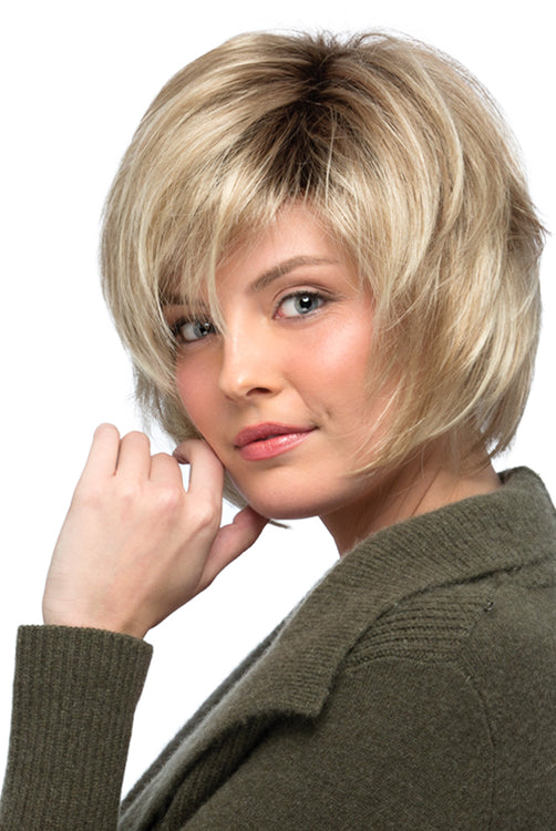 Devin By Estetica in Dark Blonde w Lightest Blonde Highlights n Golden Brown Roots (RH1488RT8)