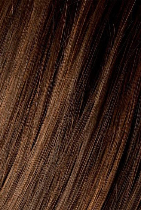Chocolate Rooted (6.3) |  Medium to Dark Brown base with Light Reddish Brown highlights and Dark Roots