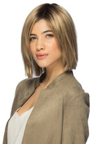 Ellis By Estetica in Light Brown w Chunky Golden Blonde Highlights n Dark Brown Roots (RH12/26RT4)
