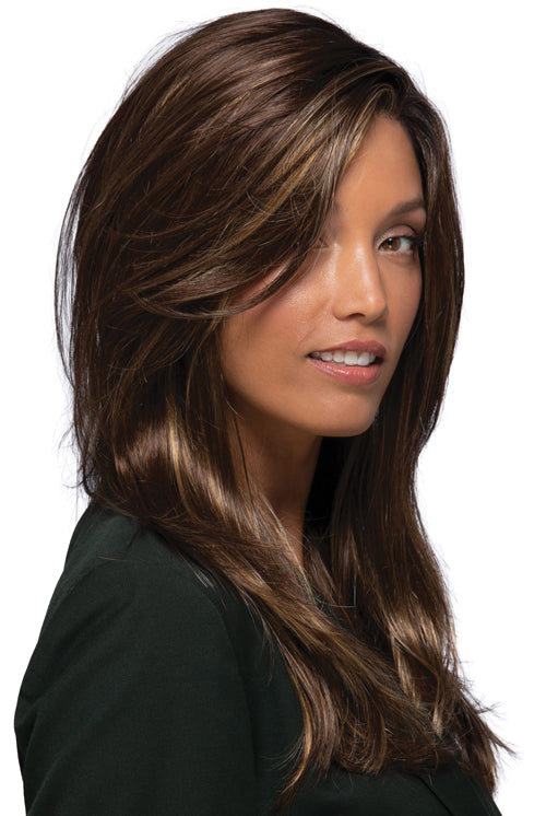 Locklan by Estetica in Golden Brown w Copper Blonde Highlights n Dark Brown Roots (CKISSRT4)