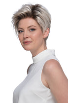 Easton by Estetica in Iced Blonde Dusted w Soft Sand n Golden Brown Roots (SILVERSUNRT8)