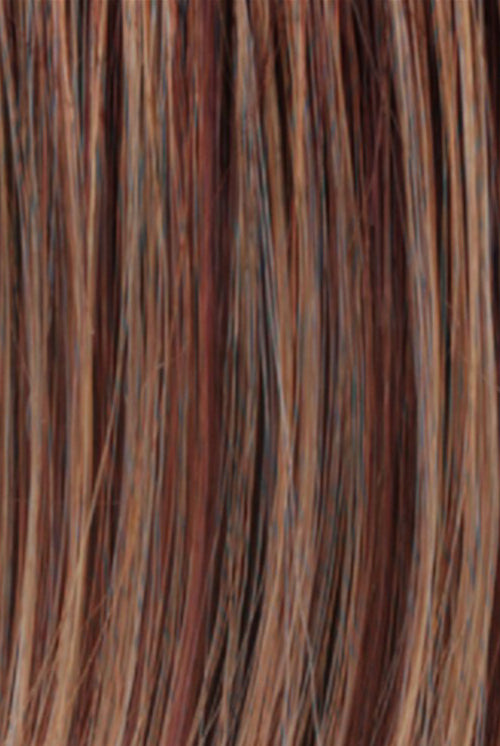 Dark Auburn Lightening to Golden Blonde Mix in Front (R33LF24)