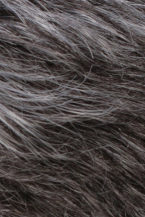 Dark Brown n Off-Black Gray Lightening to Off-White Mix in Front (R344LF58)