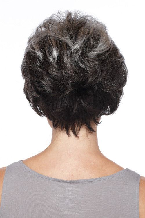True By Estetica in Dark Brown n Off-Black Gray Lightening to Off-White Mix in Front (R344LF58)
