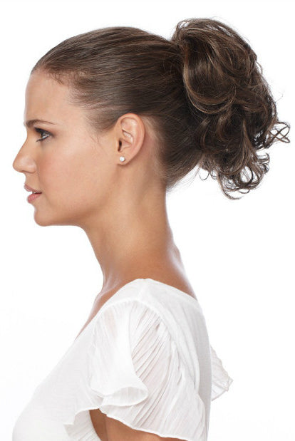 WCLC9 Ponytail Spring Clip by Estetica in Golden Brown w Dark Blonde Chunky Highlights (R14/8C)