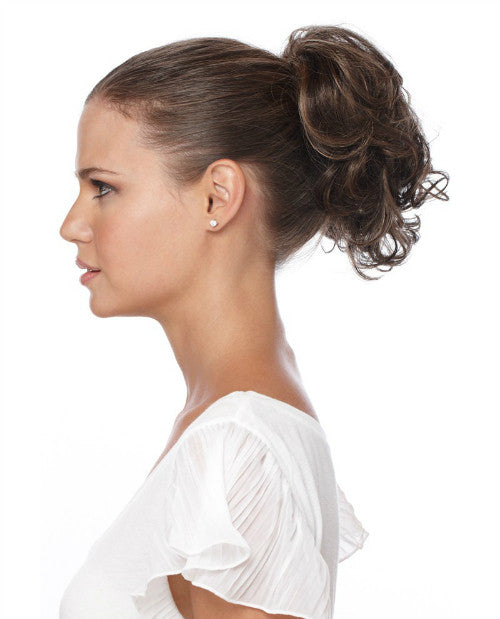 WCLC9 Ponytail Spring Clip by Estetica in Golden Brown w Dark Blonde Chunky Highlights (R14/8C)