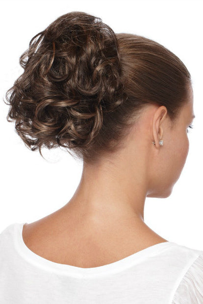 WCLC9 Ponytail Spring Clip by Estetica in Golden Brown w Dark Blonde Chunky Highlights (R14/8C)