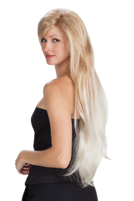 Zin by Tony of Beverly in Lightest Red Roots w Vanilla Blonde ends (613T27)