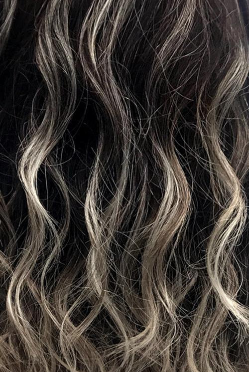 Dark Brown Base with Medium Golden Brown / Pale Blonde / Platinum Blonde Painted Highlights (Americano)