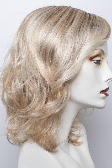Pastel Blonde Rooted | Platinum, Dark Ash Blonde, and Medium Honey Blonde blends With Dark Roots