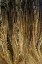 Light Brown w Chunky Golden Blonde Highlights n Dark Brown Roots (RH12/26RT4)