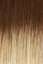 Sunset Melt(14/26/R10) Light Red Brown Gold Blonde Highlights Rooted Medium Brown