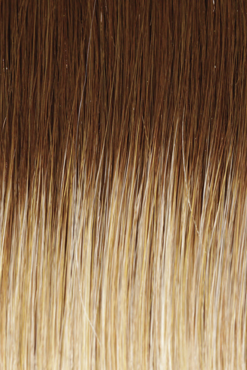 Sunset Melt(14/26/R10) Light Red Brown Gold Blonde Highlights Rooted Medium Brown