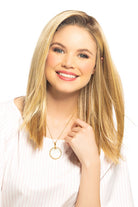 Picture Perfect Wig by TressAllure in Sunset Melt (14/26/R10) Light Red Brown Gold Blonde Highlights Rooted Medium Brown