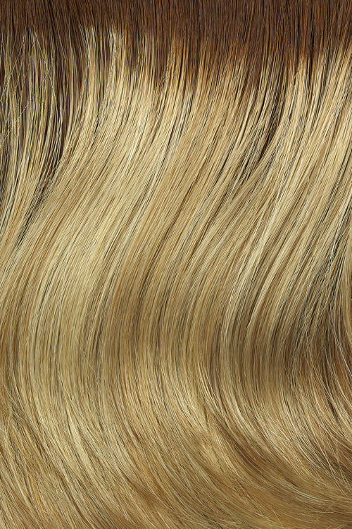 Gold Blonde with Light Blonde highlights and Brown roots (26GR)
