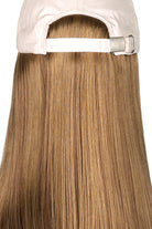 Dark strawberry blonde with dark blonde highlights (27AH)