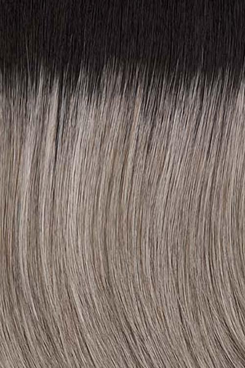 Silver White Highlighted w Light Grey Light Brown Black roots (38/56GR)