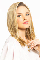 Picture Perfect Wig by TressAllure in Sunset Melt (14/26/R10) Light Red Brown Gold Blonde Highlights Rooted Medium Brown