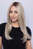 Milan Wig by Henry Margu in Highlighted blend of Ash n Platinum Blondes n Chocolate roots (10/613GR)