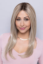 Milan Wig by Henry Margu in Highlighted blend of Ash n Platinum Blondes n Chocolate roots (10/613GR)
