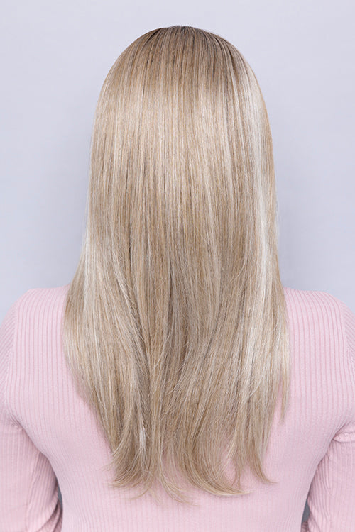 Milan Wig by Henry Margu in Highlighted blend of Ash n Platinum Blondes n Chocolate roots (10/613GR)