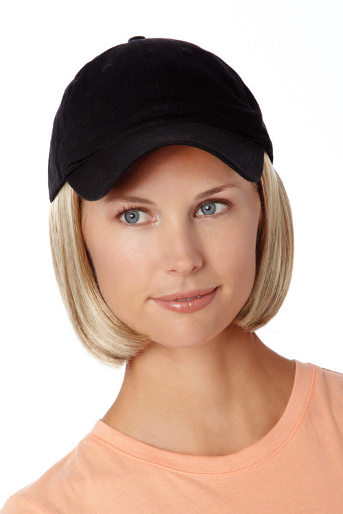 Short Hat Black by Henry Margu in Dark blonde with light wheat blonde highlights (14H)