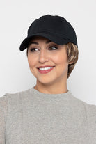 Tapered Hat Black by Henry Margu in Medium brown with gold blonde, strawberry & auburn highlights (8/27/33H)