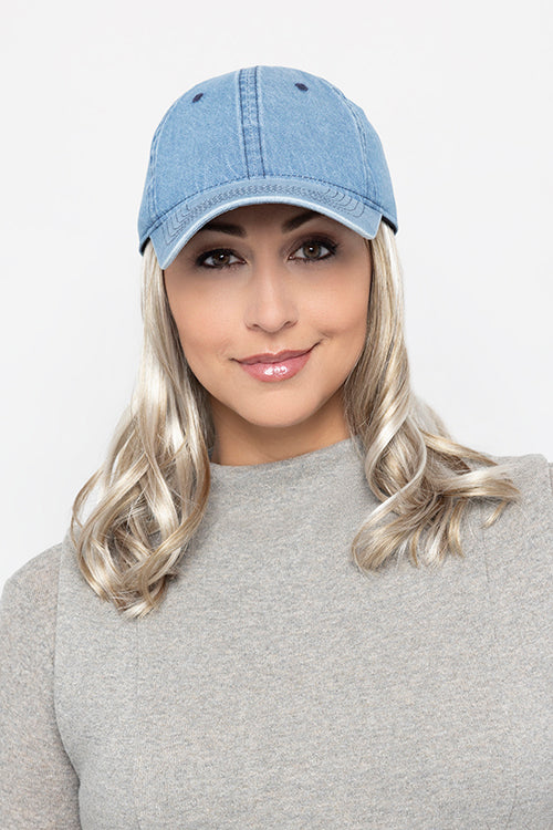 Wavy Hat Denim by Henry Margu in Light ash blonde with platinum blonde highlights (10/613)