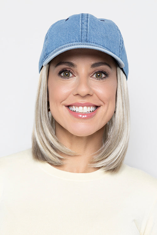 Classic Hat Denim by Henry Margu in Light ash blonde with platinum blonde highlights (10/613)