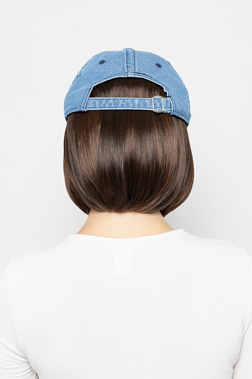 Short Hat Denim Hair by Henry Margu in Chestnut brown with auburn highlights (6H)