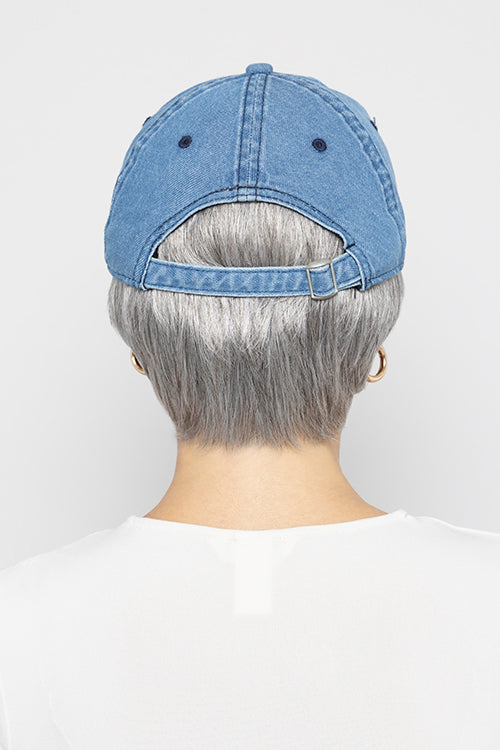 Tapered Hat Denim by Henry Margu in Light Grey with Medium Brown (51)