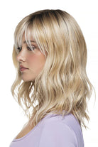 Beach Wave Magic Wig by TressAllure in Amber Radiance (24/102/R12) Golden Blonde Highlighted Platinum Rooted Light Golden Brown