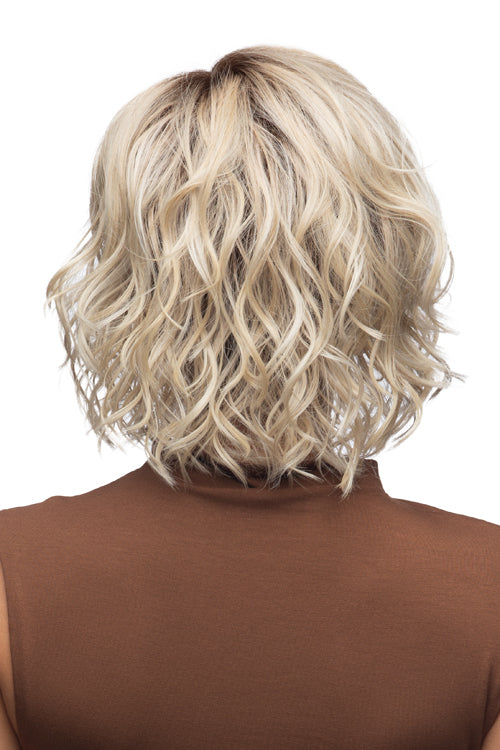 Brighton By Estetica in Soft Blend of Sandy Blonde n Lightest Blonde n Iced Blonde w Light Golden Brown Root (Sunlit Blonde)