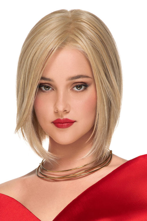 Euro Chic Wig by TressAllure in Berry Cream Lighted (EL27/25/88) Blend of light Auburn n Gold Blonde, w Platinum Gold Highlights