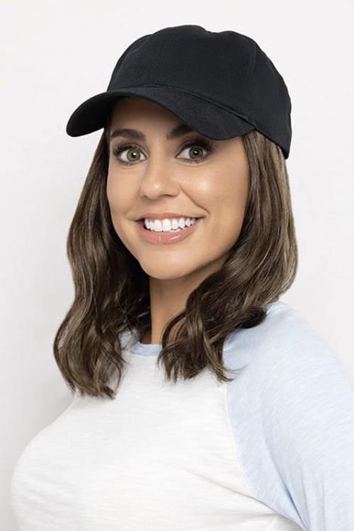 Wavy Hat Black by Henry Margu in Chocolate Brown with Carmel highlights (7H)