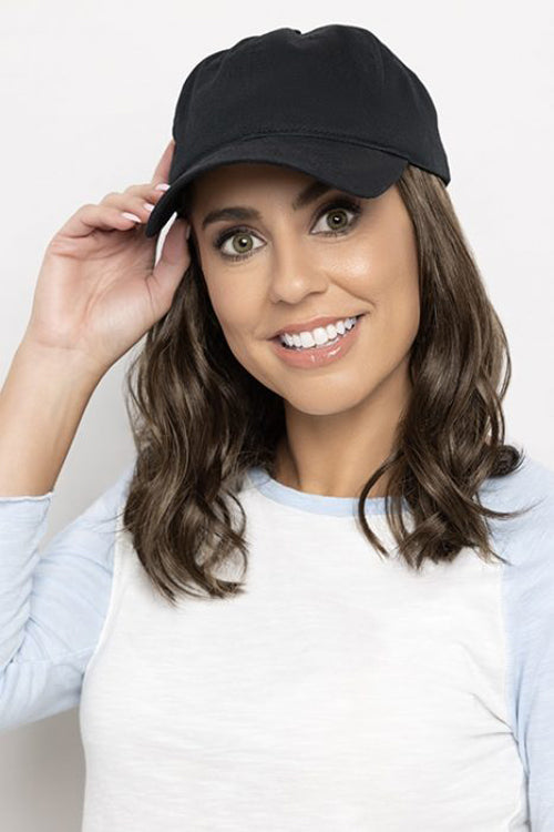 Wavy Hat Black by Henry Margu in Chocolate Brown with Carmel highlights (7H)